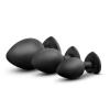Bling Plugs Training Kit Black with White Gems Sex Toy Product Image 3