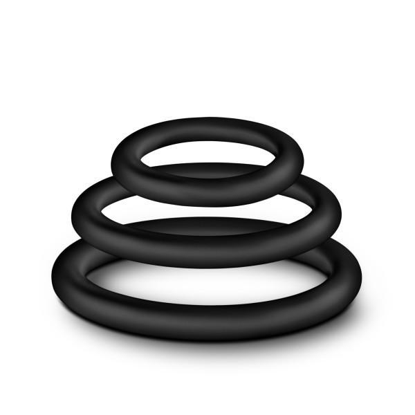 Performance VS4 Pure Premium Silicone Cockring Set Black Sex Toy Product