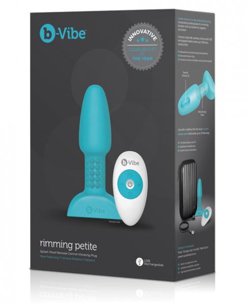 B-Vibe Petite Rimming Teal Blue Butt Plug Sex Toy Product