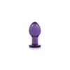 Crystal Premium Glass Plug Medium Purple Sex Toy Product Image 1