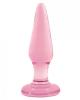 Crystal Glass Tapered Butt Plug Small Pink  Sex Toy Product Image 1