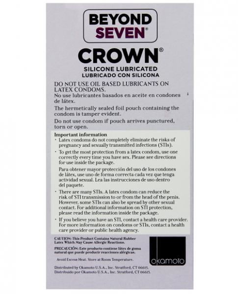 Crown Super Thin Latex Condoms Lubricated 12 Pack Sex Toy Product