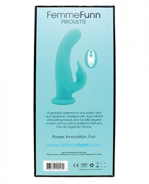 Femmefunn Pirouette Turquoise Blue Rabbit Vibrator Sex Toy Product