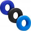 Hunkyjunk Huj3 3-pack C-ring,  Blue Multi Sex Toy Product Image 2