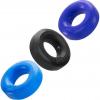 Hunkyjunk Huj3 3-pack C-ring,  Blue Multi Sex Toy Product Image 3