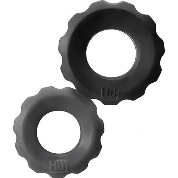 Hunkyjunk Cog 2 Size C-ring, Pack, Tar / Stone Sex Toy Product