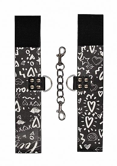 Printed Handcuffs Love Street Art Fashion Black Sex Toy Product