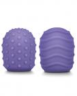 Le Wand Petite Silicone Texture Covers Violet Pack Of 2 Sex Toy Product