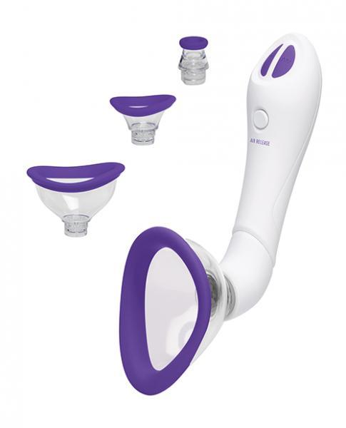 Bloom - Intimate Body Pump - Automatic - Vibrating - Rechargeable Purple/white Sex Toy Product