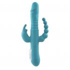 A&e Eve's Thrusting Triple Joy Rabbit Teal Sex Toy Product