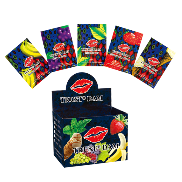 TRUST DENTAL DAM ASST FLAVOR 10 PCS Sex Toy Product