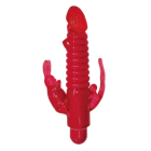 Ribbed Bunny Vibe- Red Sex Toy Product