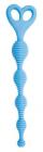 Climax Anal Beads Silicone Stripes Blue Sex Toy Product