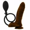 Inflatable Suction Cup 7 inches Dildo Brown Sex Toy Product Image 4