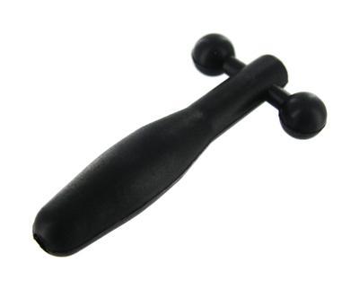Silicone Cum Thru Barbell Penis Plug Black Sex Toy Product