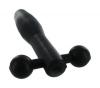 Silicone Cum Thru Barbell Penis Plug Black Sex Toy Product Image 3