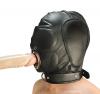 Leather Padded Hood With Mouth Hole Medium/Large Sex Toy Product Image 3