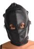 Asylum Leather Hood With Removable Blindfold And Muzzle- M/L Sex Toy Product Image 4