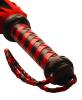 Short Suede Flogger Black Red Sex Toy Product Image 4
