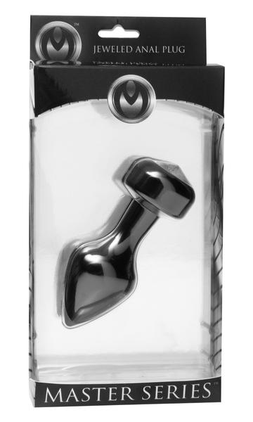 Spade Petite Jeweled Anal Plug Aluminum Black Sex Toy Product