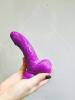 Silicone Curvy 4 Inches Realistic Suction Cup Mini Dildo Purple Sex Toy Product Image 3