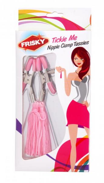 Tickle Me Pink Nipple Clamps Tassels Sex Toy Product