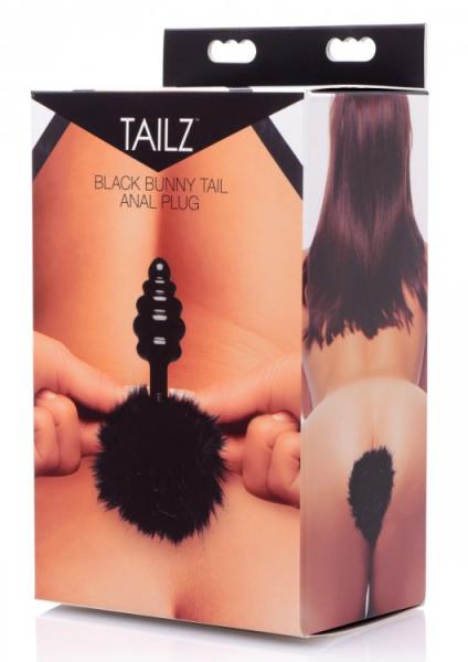 Tailz Bunny Faux Fur Tail Plug Black Sex Toy Product