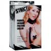 Strict Padded Locking Posture Collar With Leash Black Sex Toy Product Image 3