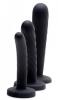 Trintiy Strap On Silicone 3 Piece Dildo Set Black Sex Toy Product Image 3