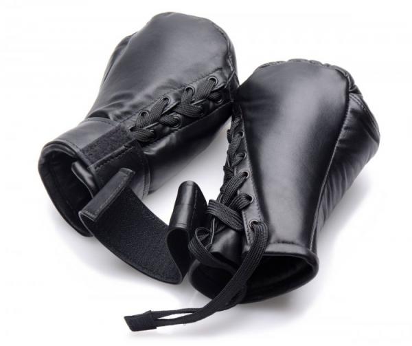 Strict Leather Padded Puppy Mitts Black Sex Toy Product
