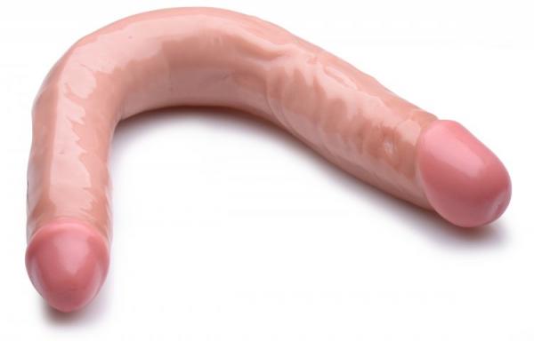 Realistic 16 Inches Double Dong Beige Sex Toy Product