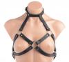 Leather Harness Bra Black Sex Toy Product Image 2