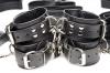 Leather Bed Restraint Kit Black Sex Toy Product Image 4