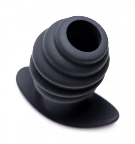 Hive Ass Tunnel Silicone Ribbed Hollow Anal Plug Medium Sex Toy Product