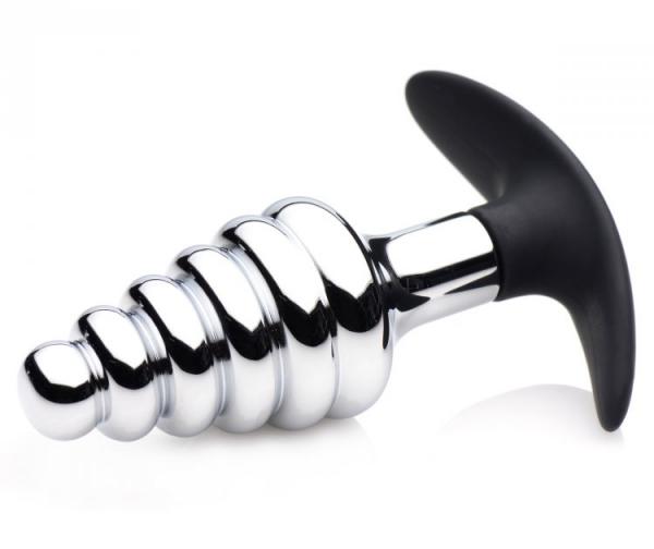 Dark Hive Metal, Silicone Ribbed Anal Plug Sex Toy Product