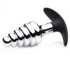 Dark Hive Metal, Silicone Ribbed Anal Plug Sex Toy Product Image 4