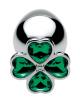 Booty Sparks Lucky Clover Gem Anal Plug Large Silver Sex Toy Product Image 4