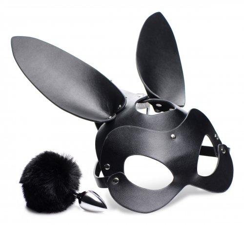 Tailz Bunny Tail Anal Plug And Mask Set Black Sex Toy Product