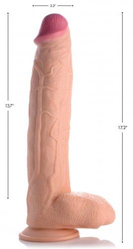 Raging Rhino 17 Inches Veiny Dildo Beige Sex Toy Product