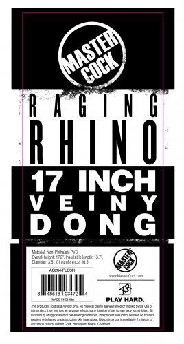 Raging Rhino 17 Inches Veiny Dildo Beige Sex Toy Product