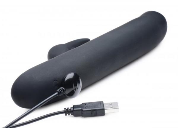 Bling Bunny 10X Flexing Silicone Rabbit Vibrator Black Sex Toy Product