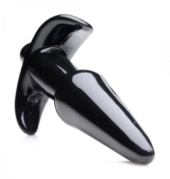 Smooth Vibrating Anal Plug Black Sex Toy Product
