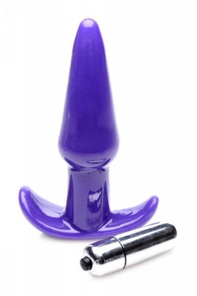 Smooth Vibrating Anal Plug Purple Sex Toy Product