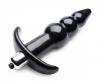 Ribbed Vibrating Butt Plug Black Sex Toy Product Image 4