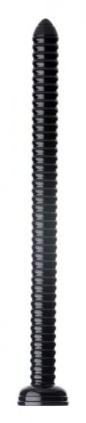 Hosed Ribbed 19 Inches Anal Dildo Black Sex Toy Product