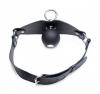 Eyelet Ball Gag Black Leather O/S Sex Toy Product Image 4