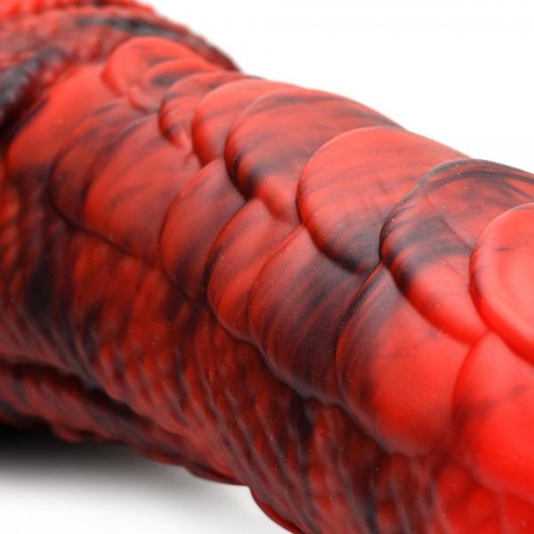 Fire Dragon Red Scaly Silicone Dildo Sex Toy Product