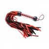 Black And Red Suede Flogger Sex Toy Product Image 3