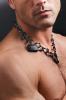 Tom Of Finland Locking Chain Cuffs Steel Silver Sex Toy Product Image 3