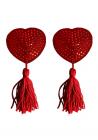 Nipple Tassels - Heart - Red Sex Toy Product